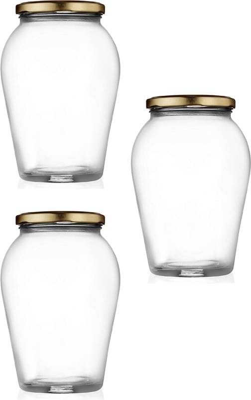     			Somil - Storage Container Glass Transparent Utility Container ( Set of 3 )