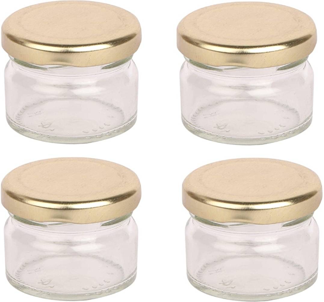     			Somil - Storage Container Glass Transparent Spice Container ( Set of 4 )