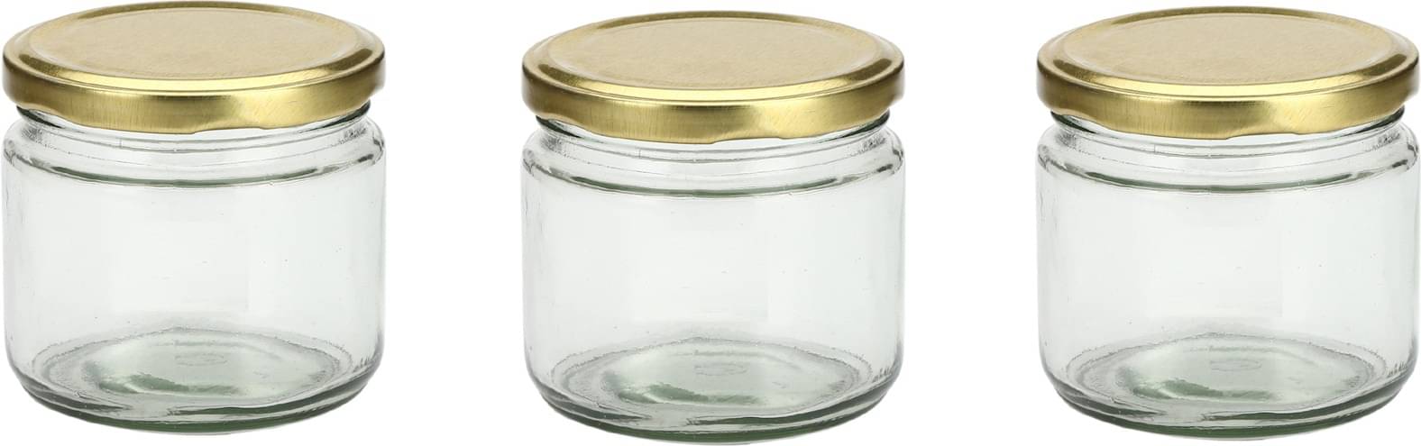 Somil - Storage Container Glass Transparent Spice Container ( Set of 3 ) Somil - Storage Container Glass Transparent Spice Container ( Set of 3 )