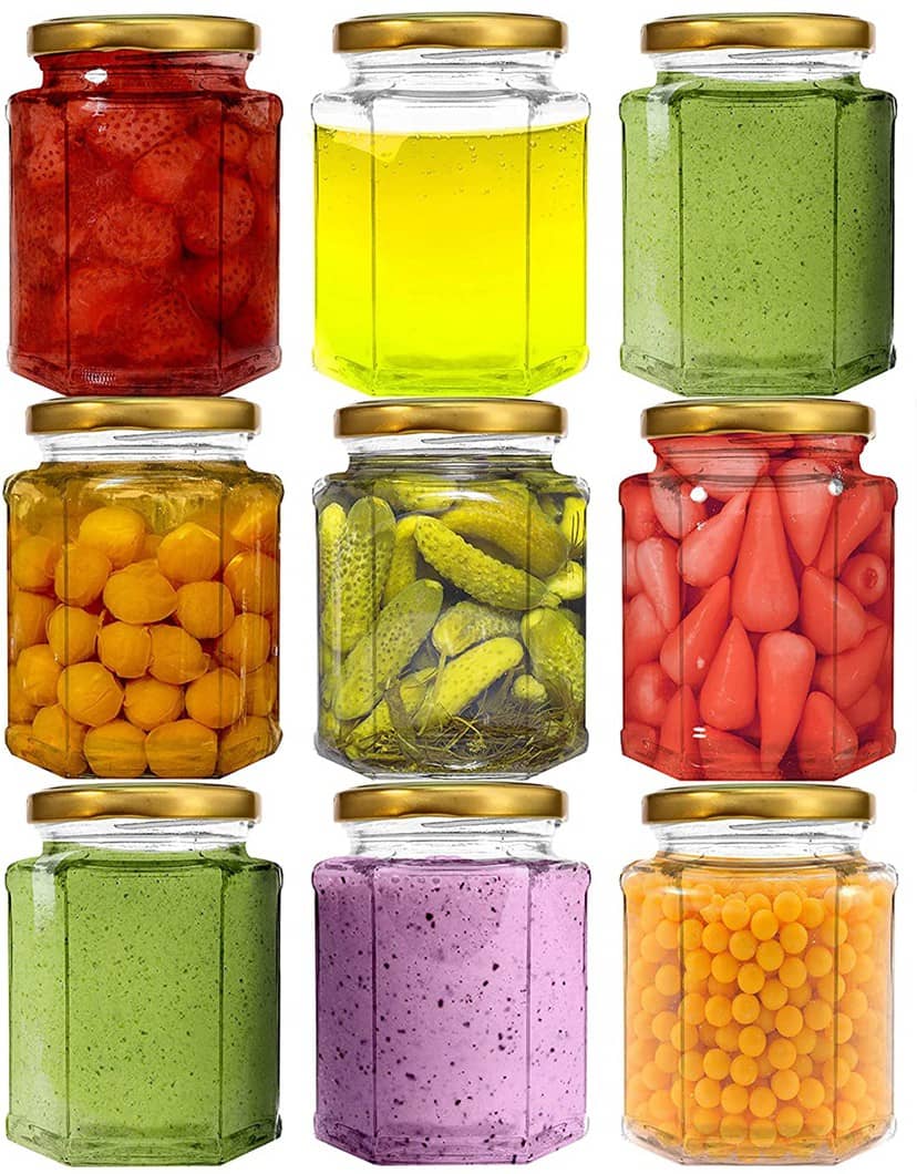 Somil - Storage Container Glass Transparent Spice Container ( Set of 9 )