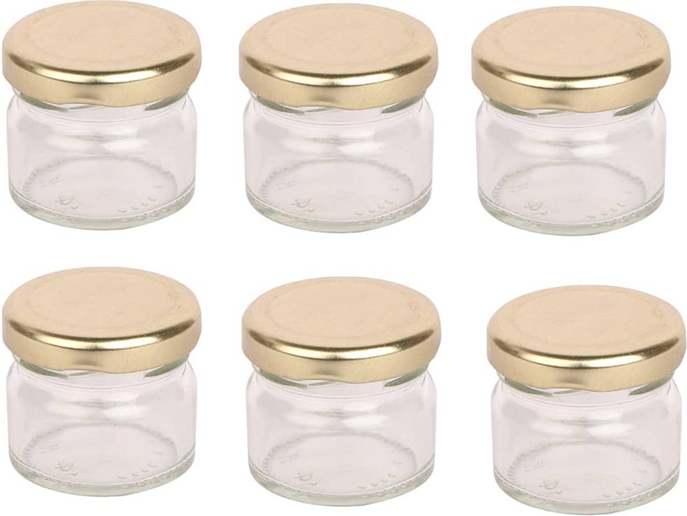 Somil - Storage Container Glass Transparent Spice Container ( Set of 6 )