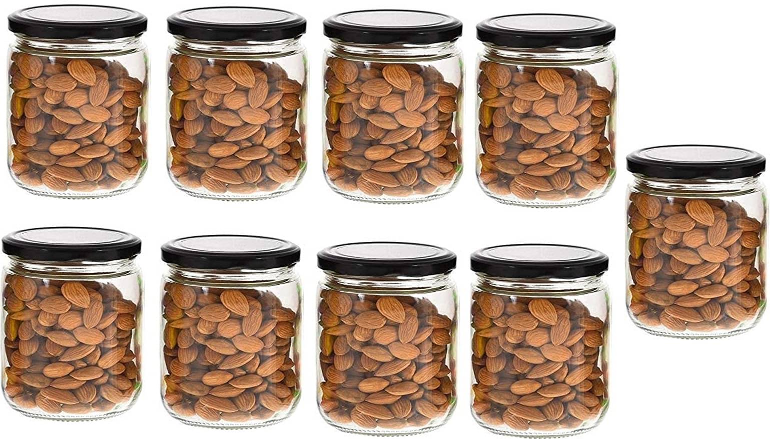 Somil - Storage Container Glass Transparent Spice Container ( Set of 9 ) Somil - Storage Container Glass Transparent Spice Container ( Set of 9 )