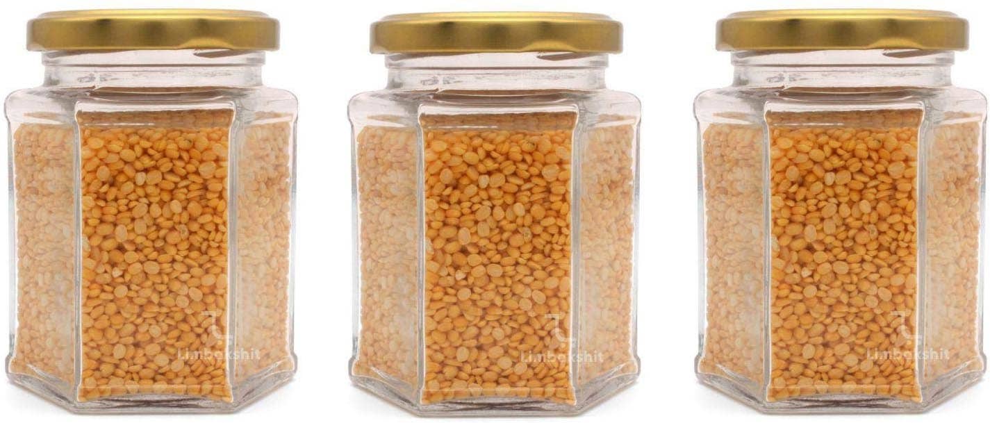 Somil - Storage Container Glass Transparent Dal Container ( Set of 3 )