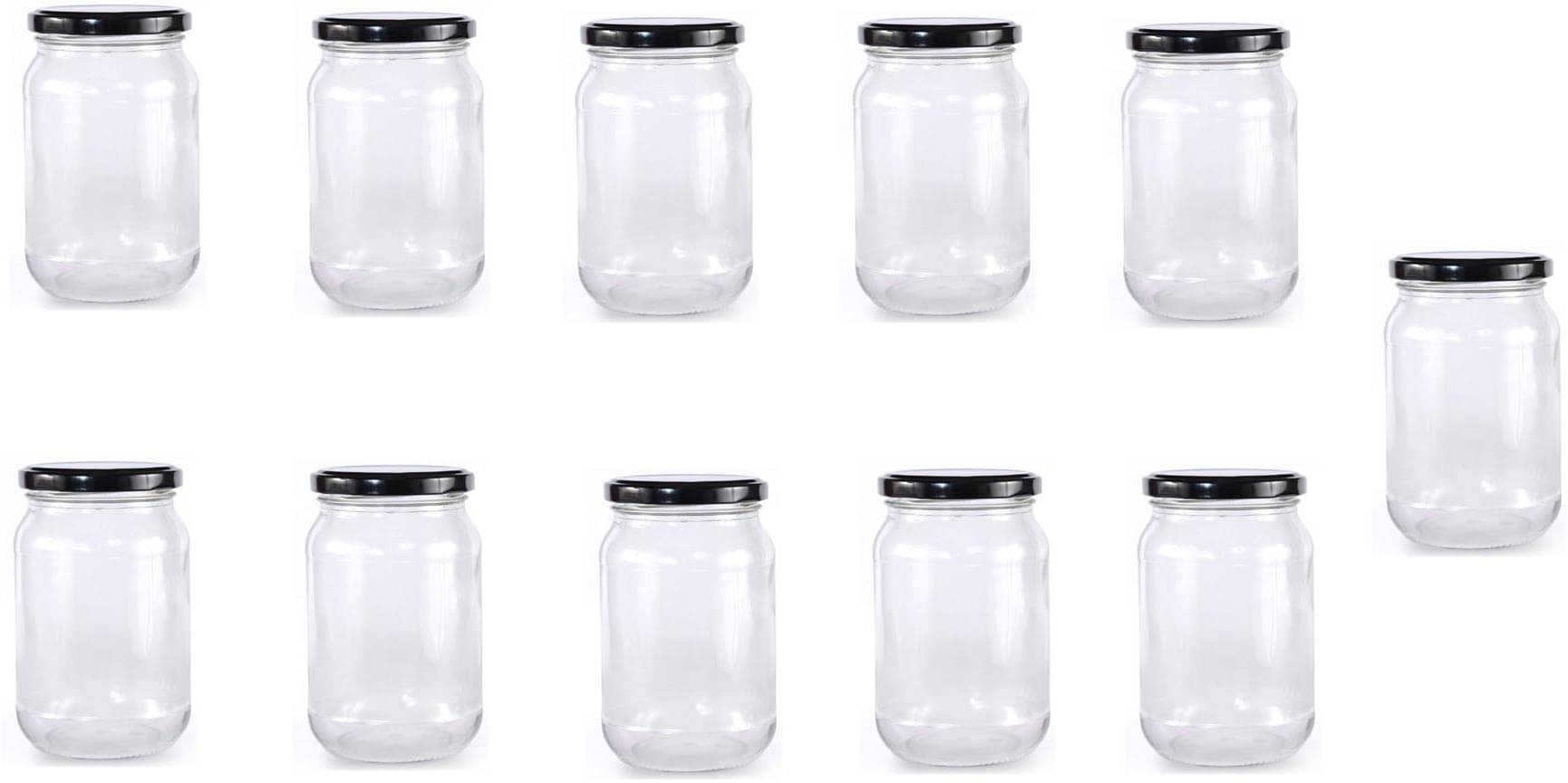 Somil - Storage Container Glass Transparent Tea/Coffee/Sugar Container ( Set of 11 ) Somil - Storage Container Glass Transparent Tea/Coffee/Sugar Container ( Set of 11 )