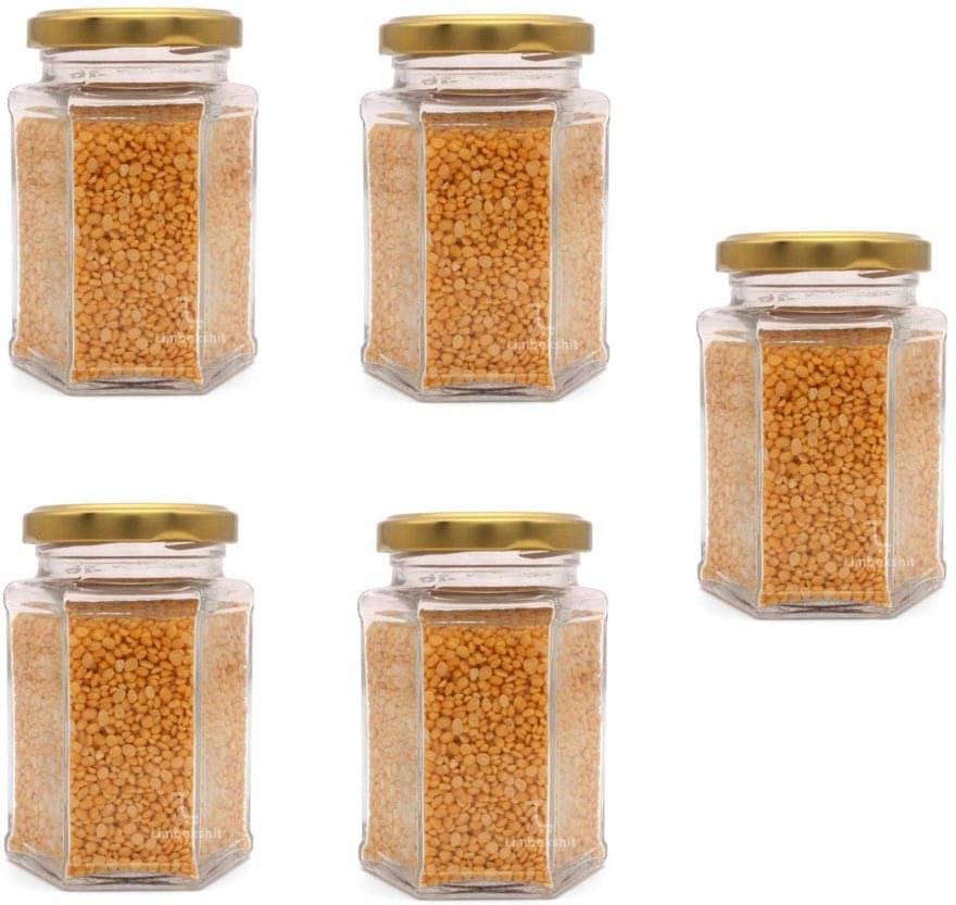 Somil - Storage Container Glass Transparent Dal Container ( Set of 5 ) Somil - Storage Container Glass Transparent Dal Container ( Set of 5 )