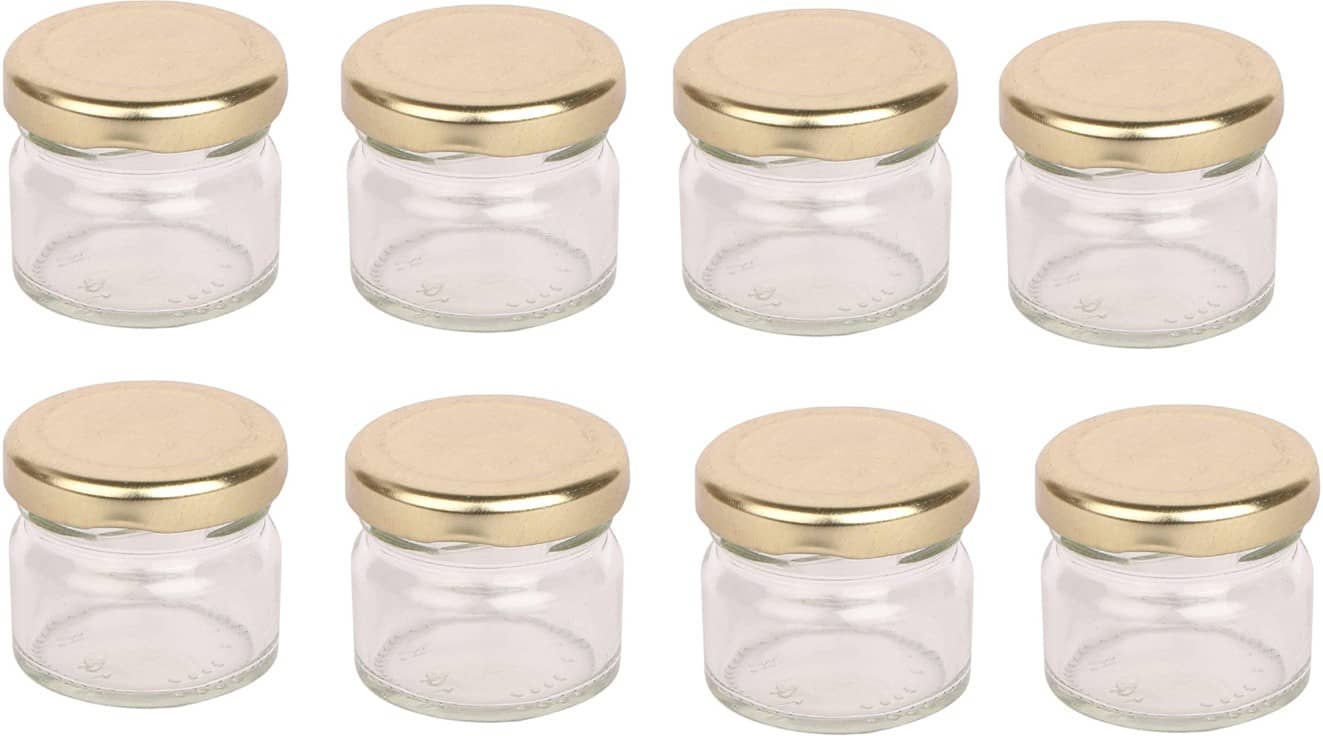 Somil - Storage Container Glass Transparent Tea/Coffee/Sugar Container ( Set of 8 )