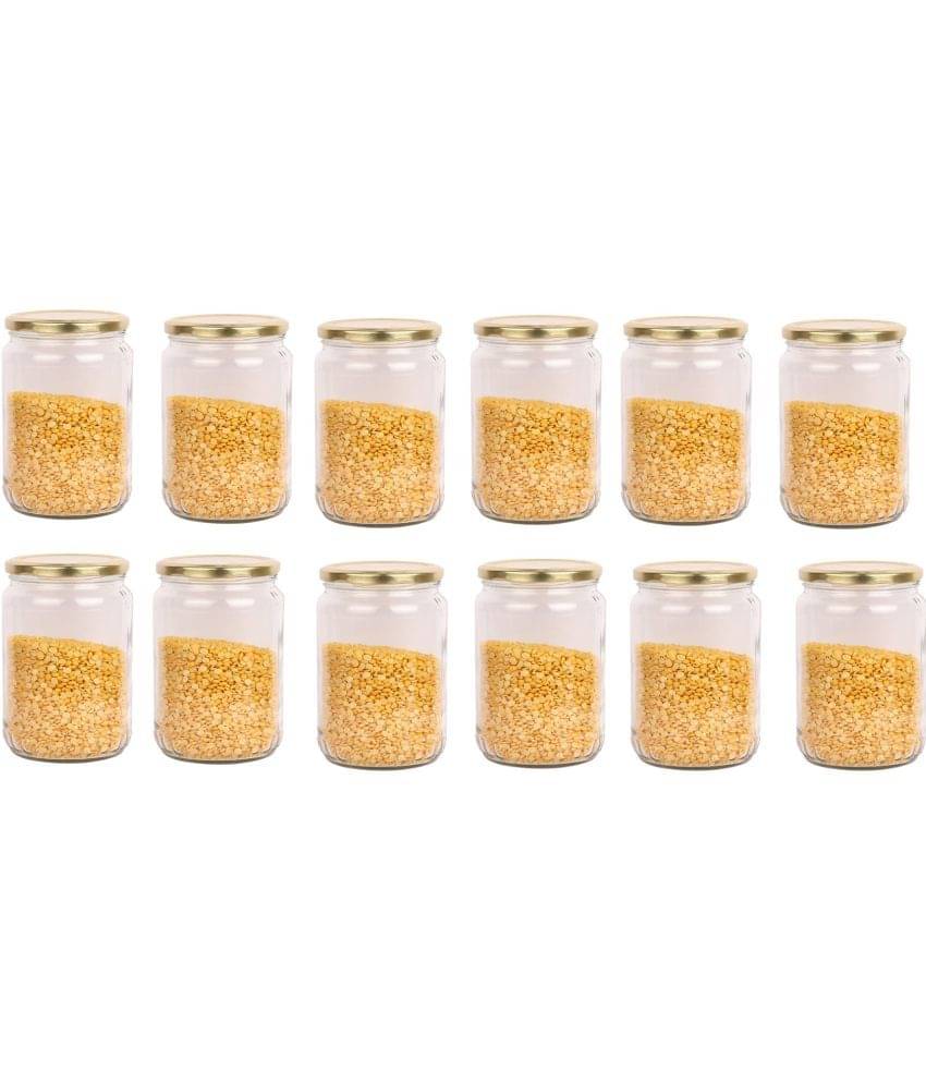 Somil - Storage Container Glass Transparent Dal Container ( Set of 12 ) Somil - Storage Container Glass Transparent Dal Container ( Set of 12 )