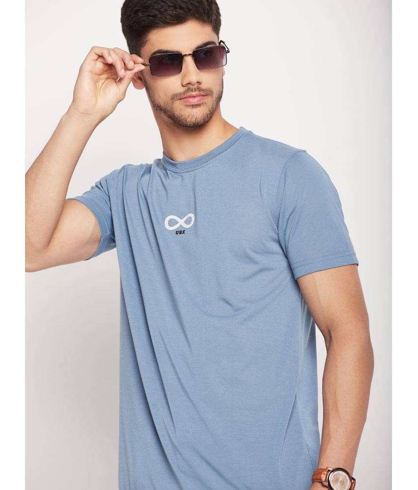 UBX Pack of 1 Cotton Blend Regular Fit Men's T-Shirt ( Blue ) UBX Pack of 1 Cotton Blend Regular Fit Men's T-Shirt ( Blue )