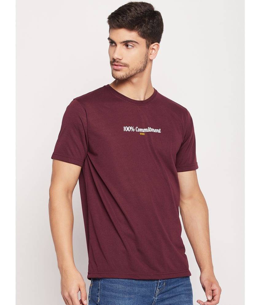     			UBX Pack of 1 Cotton Blend Regular Fit Men's T-Shirt ( Maroon )