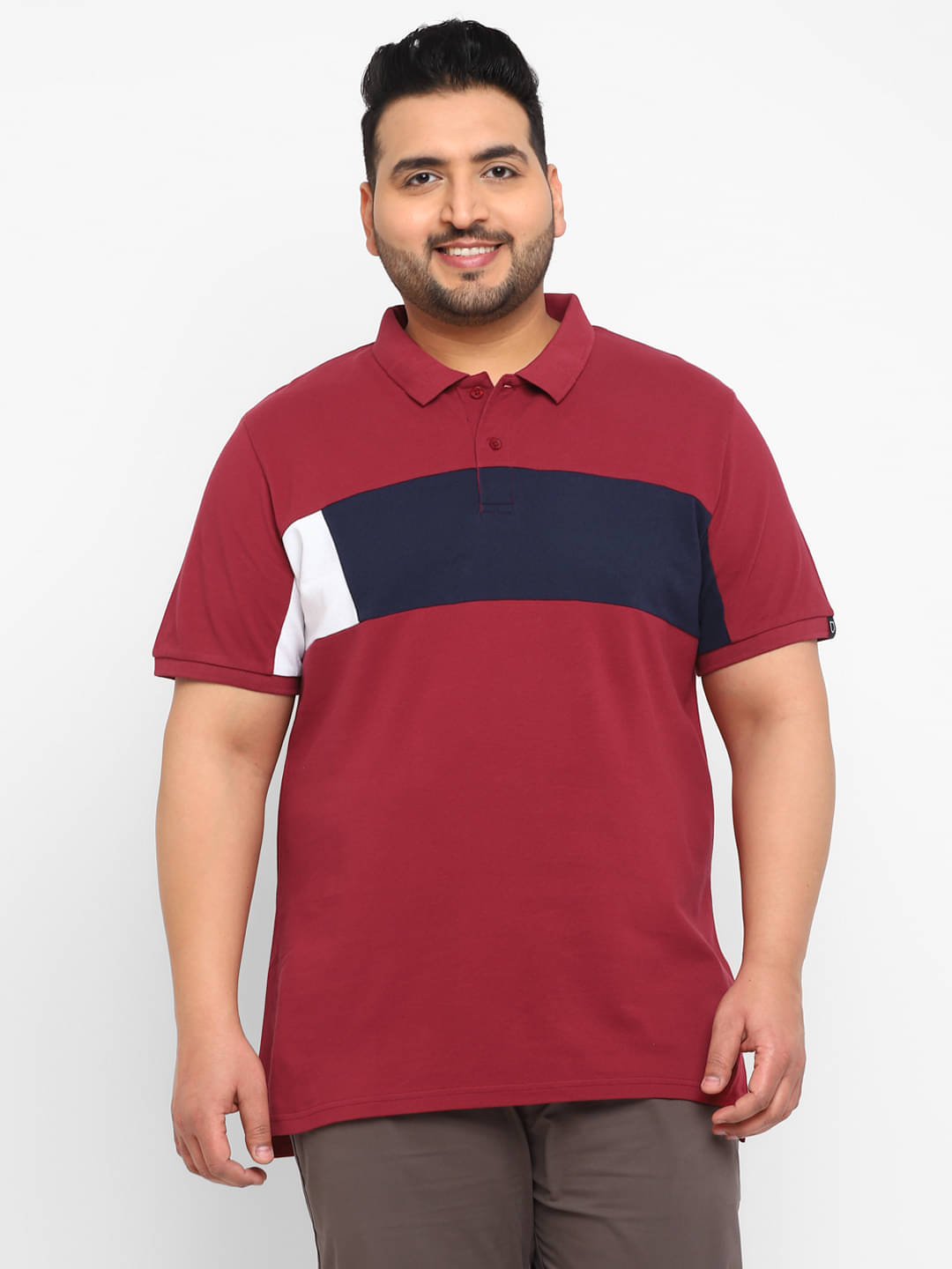 Urbano Plus Pack of 1 Cotton Regular Fit Colorblock Half Sleeves Men's Polo T Shirt ( Maroon ) Urbano Plus Pack of 1 Cotton Regular Fit Colorblock Half Sleeves Men's Polo T Shirt ( Maroon )