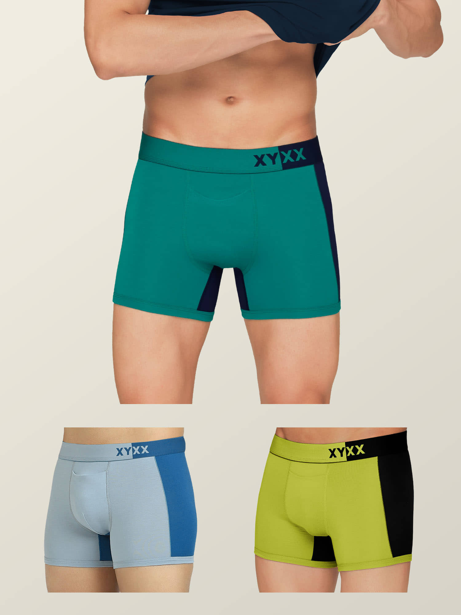 XYXX Pack of 3 Modal Trunks For Men's ( Multicolor )