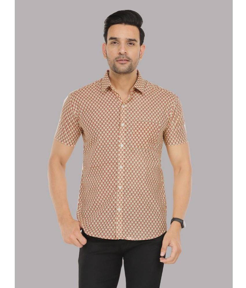 ravishree - Beige Cotton Blend Regular Fit Men's Casual Shirt ( Pack of 1 ) ravishree - Beige Cotton Blend Regular Fit Men's Casual Shirt ( Pack of 1 )