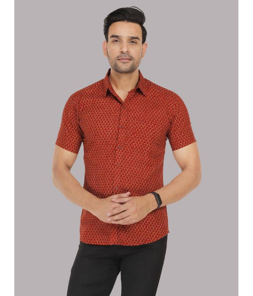     			ravishree - Red Cotton Blend Regular Fit Men's Casual Shirt ( Pack of 1 )