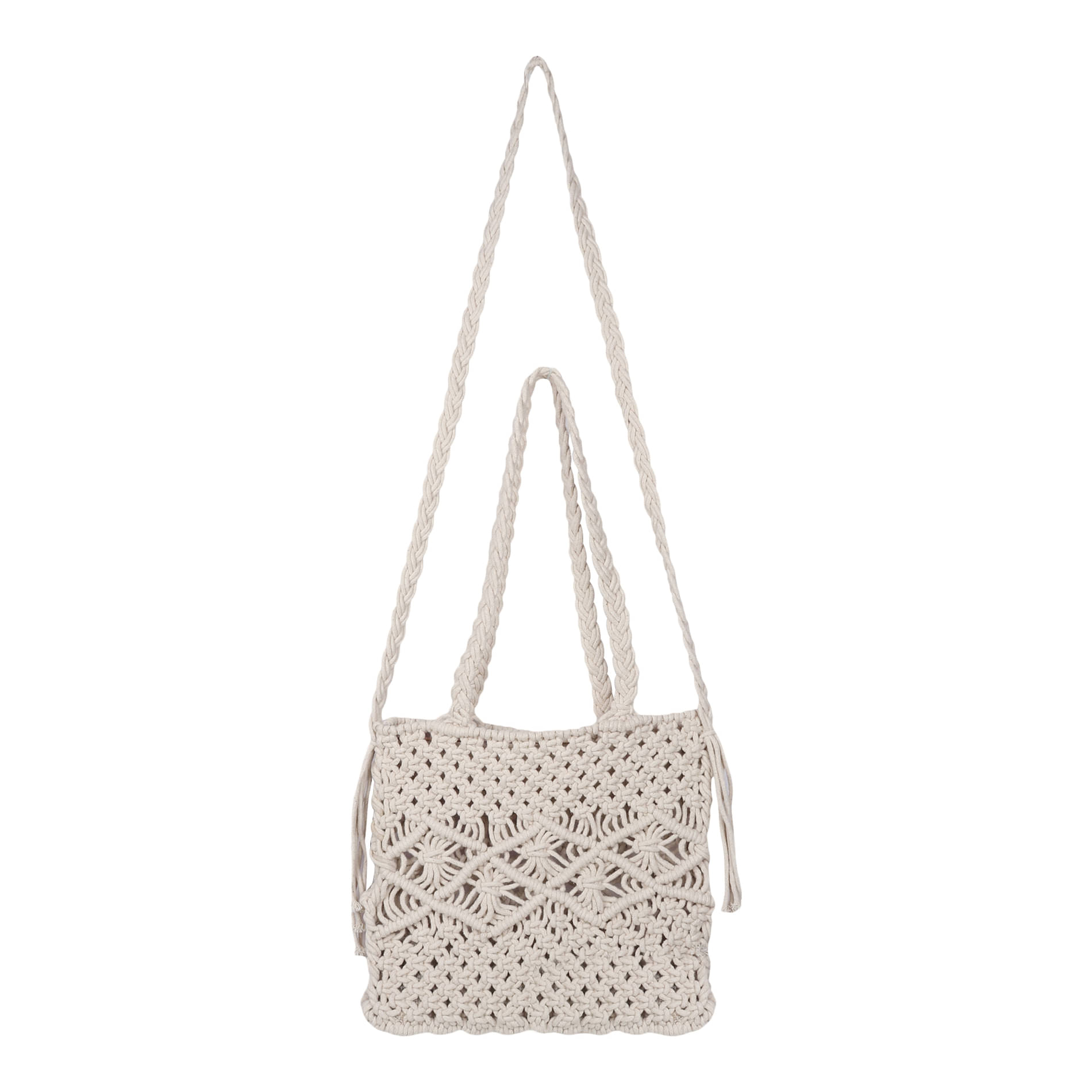     			sapis Shoulder Bag Cotton Set of 1 ( White )