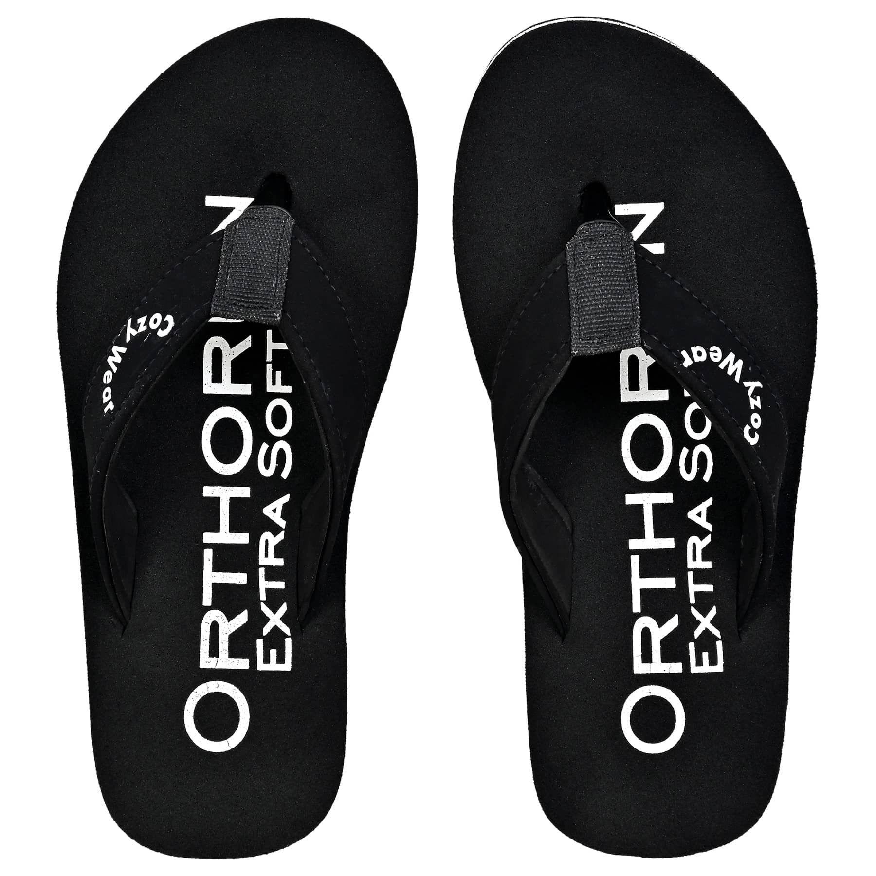 Cozy Wear - Black Men's Thong Flip Flop