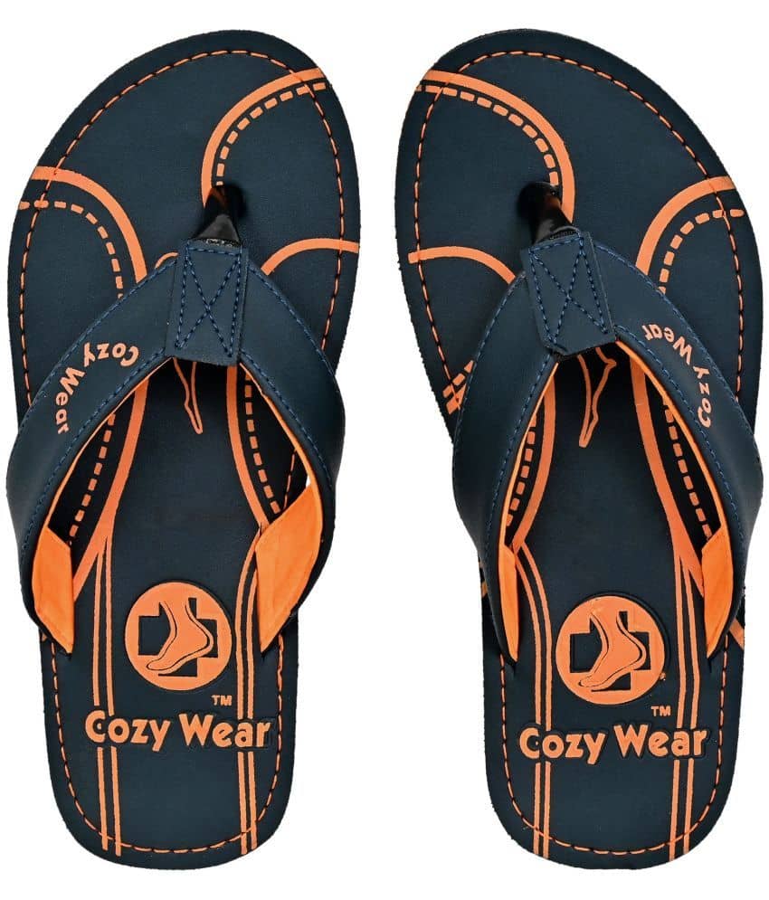 Cozy Wear - Blue Men's Thong Flip Flop