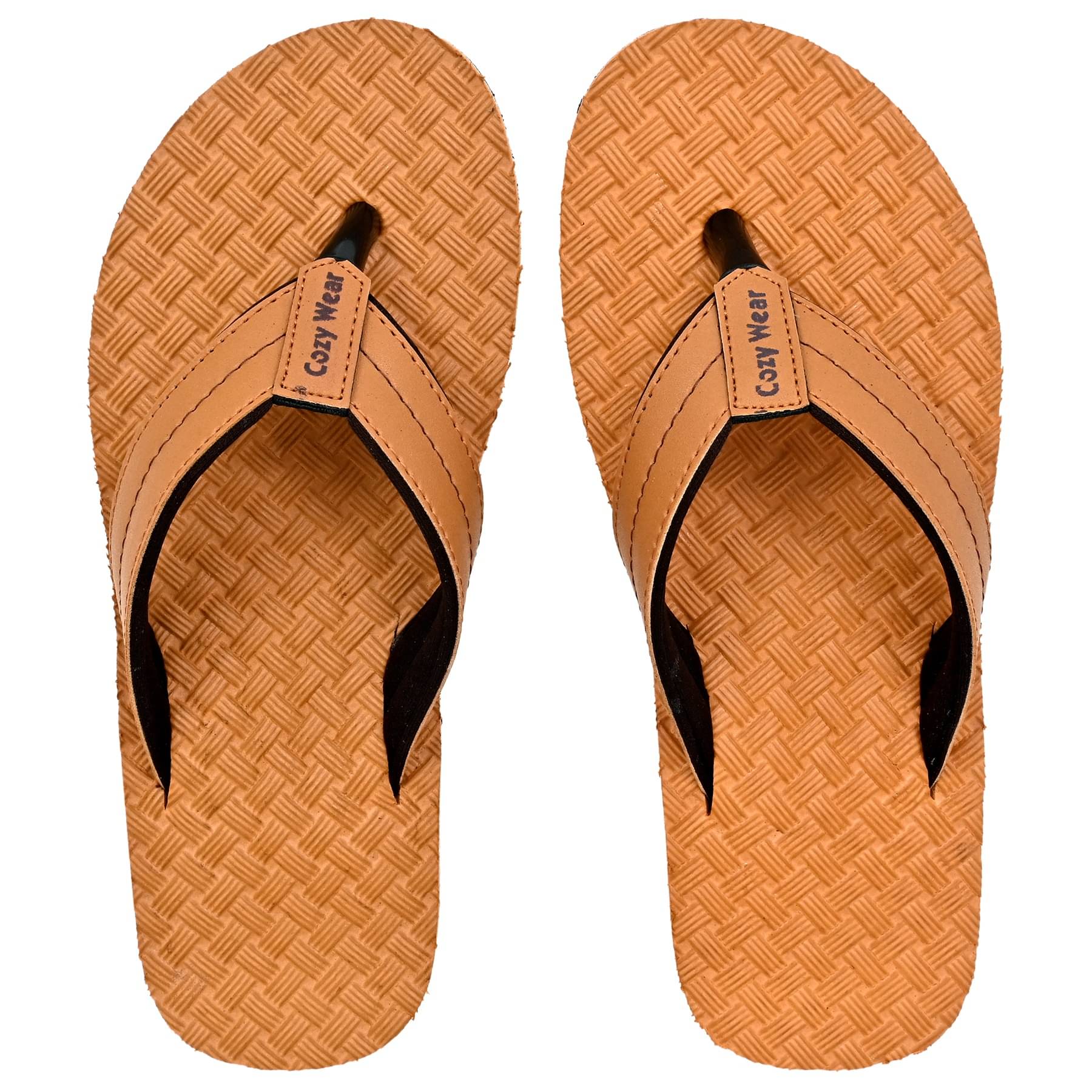     			Cozy Wear - Brown Men's Thong Flip Flop