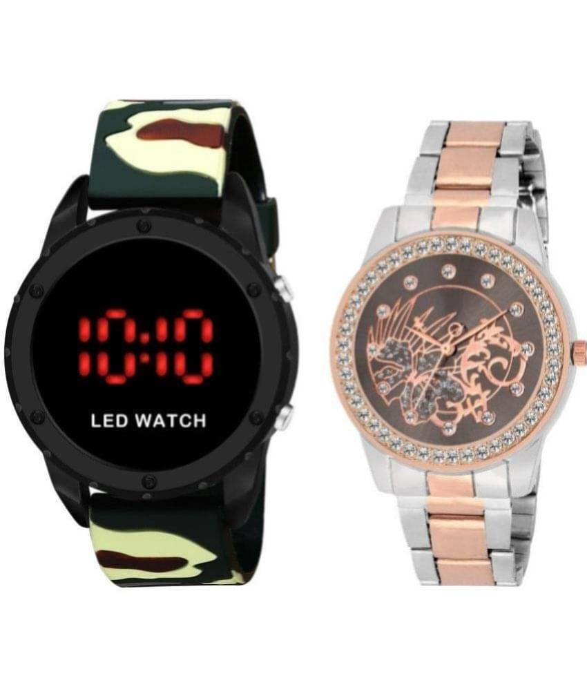     			DECLASSE - Multicolor PU Analog Couple's Watch
