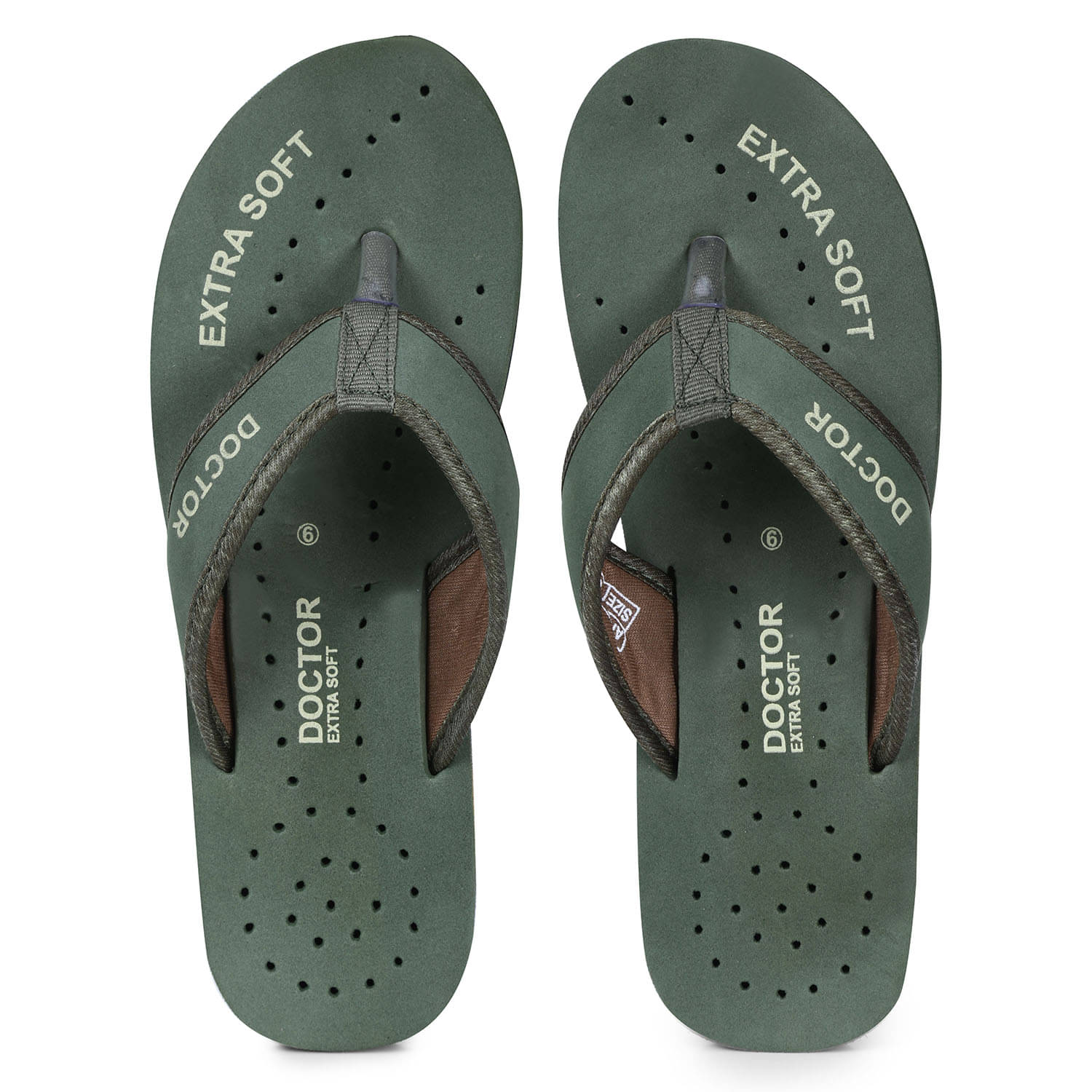     			DOCTOR EXTRA SOFT - Olive Women's Thong Flip Flop