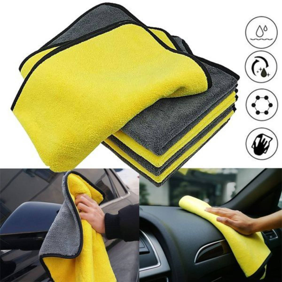     			Mahek Accessories - Microfiber Car & Bike Cleaning Cloth 400 GSM for Automotive Car accessories (Pack Of 1)