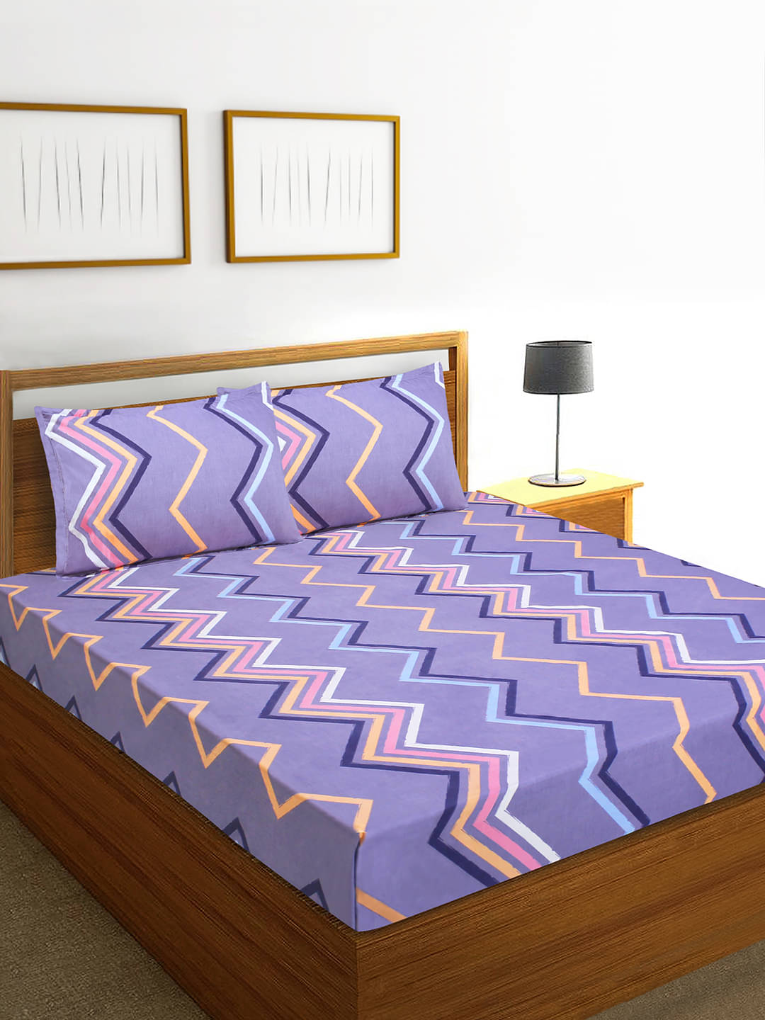 Home Candy Microfiber Double Bedsheet ( Blue ) Home Candy Microfiber Double Bedsheet ( Blue )