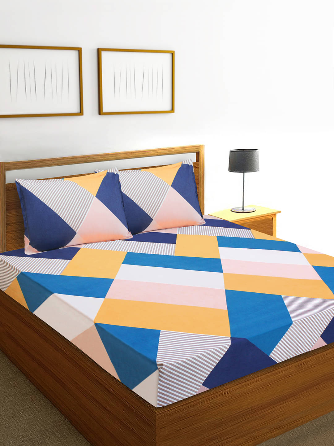 Home Candy Microfiber Double Bedsheet ( Multicolor ) Home Candy Microfiber Double Bedsheet ( Multicolor )
