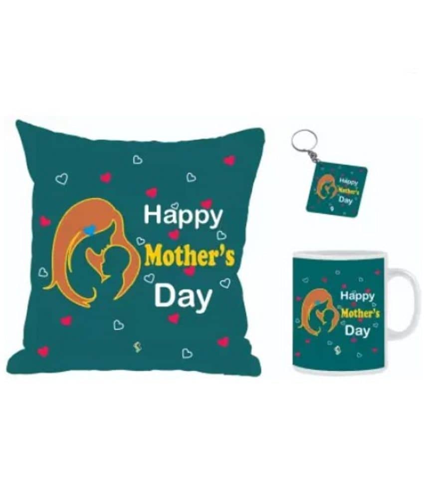 Jellify - Green Cushion with Mug and keychain for Mothers Day