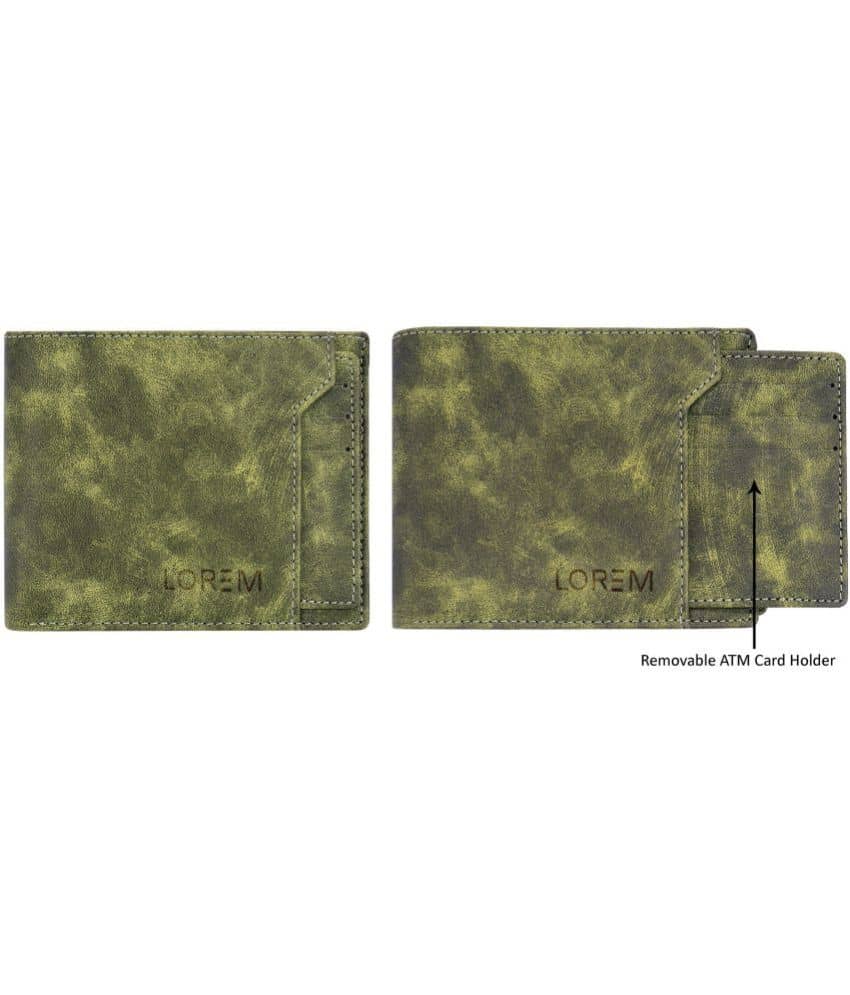 Lorem - Green Faux Leather Men's Two Fold Wallet ( Pack of 1 ) - Handbags | Buy online on ZillyBuy
