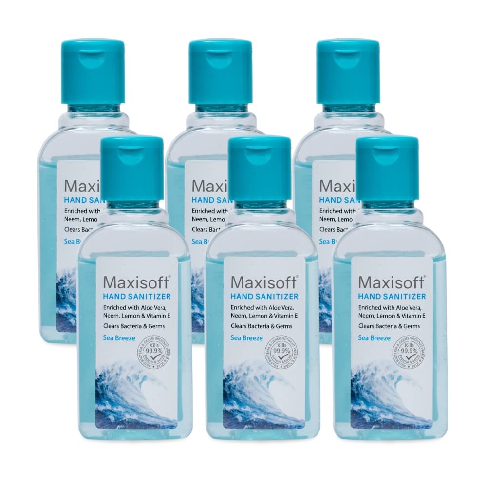 MAXISOFT - Antibacterial Hand Sanitizer 100 mL ( Pack of 6 ) MAXISOFT - Antibacterial Hand Sanitizer 100 mL ( Pack of 6 )