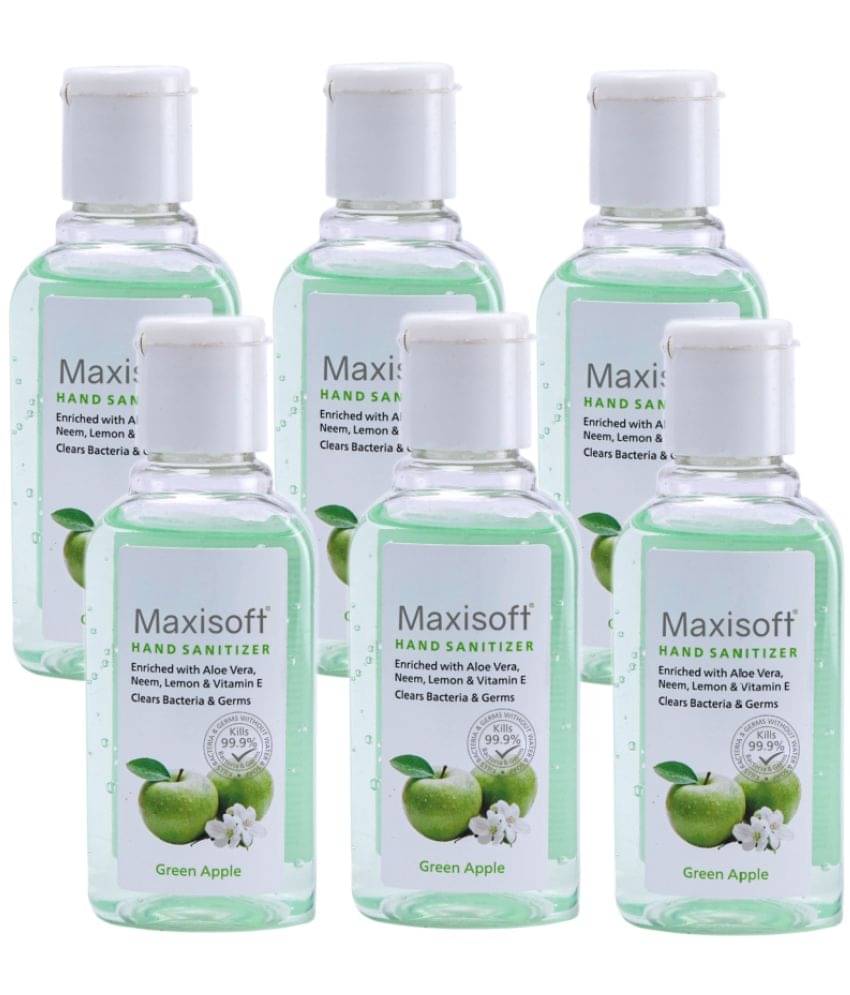 MAXISOFT - Antibacterial Hand Sanitizer 60 mL ( Pack of 6 ) MAXISOFT - Antibacterial Hand Sanitizer 60 mL ( Pack of 6 )
