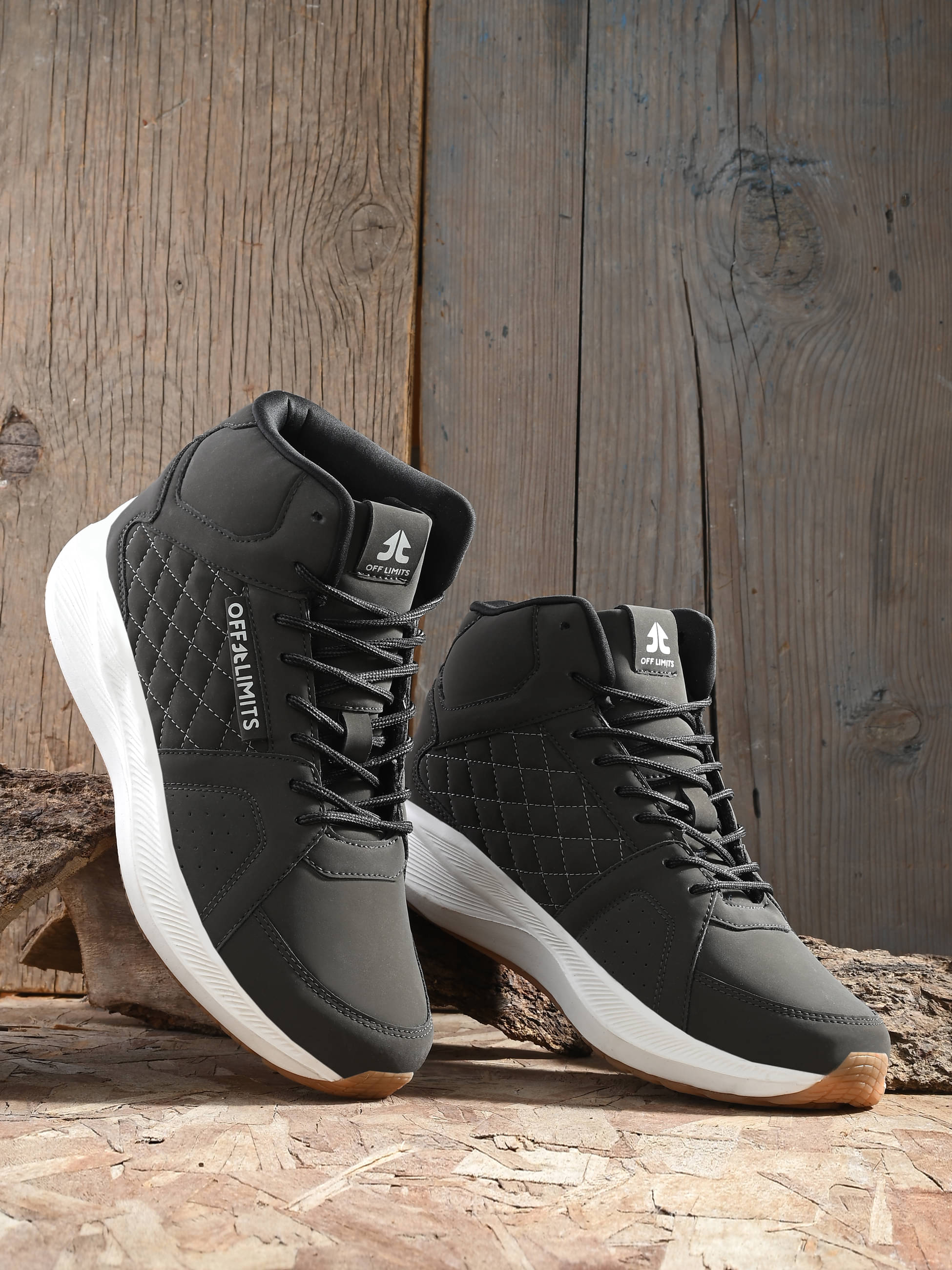     			OFF LIMITS HANGMAN Gray Basketball Shoes