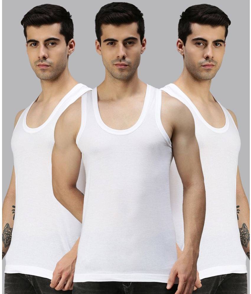ONN Pack of 3 Cotton Men's Vest ( White )     			ONN Pack of 3 Cotton Men's Vest ( White )