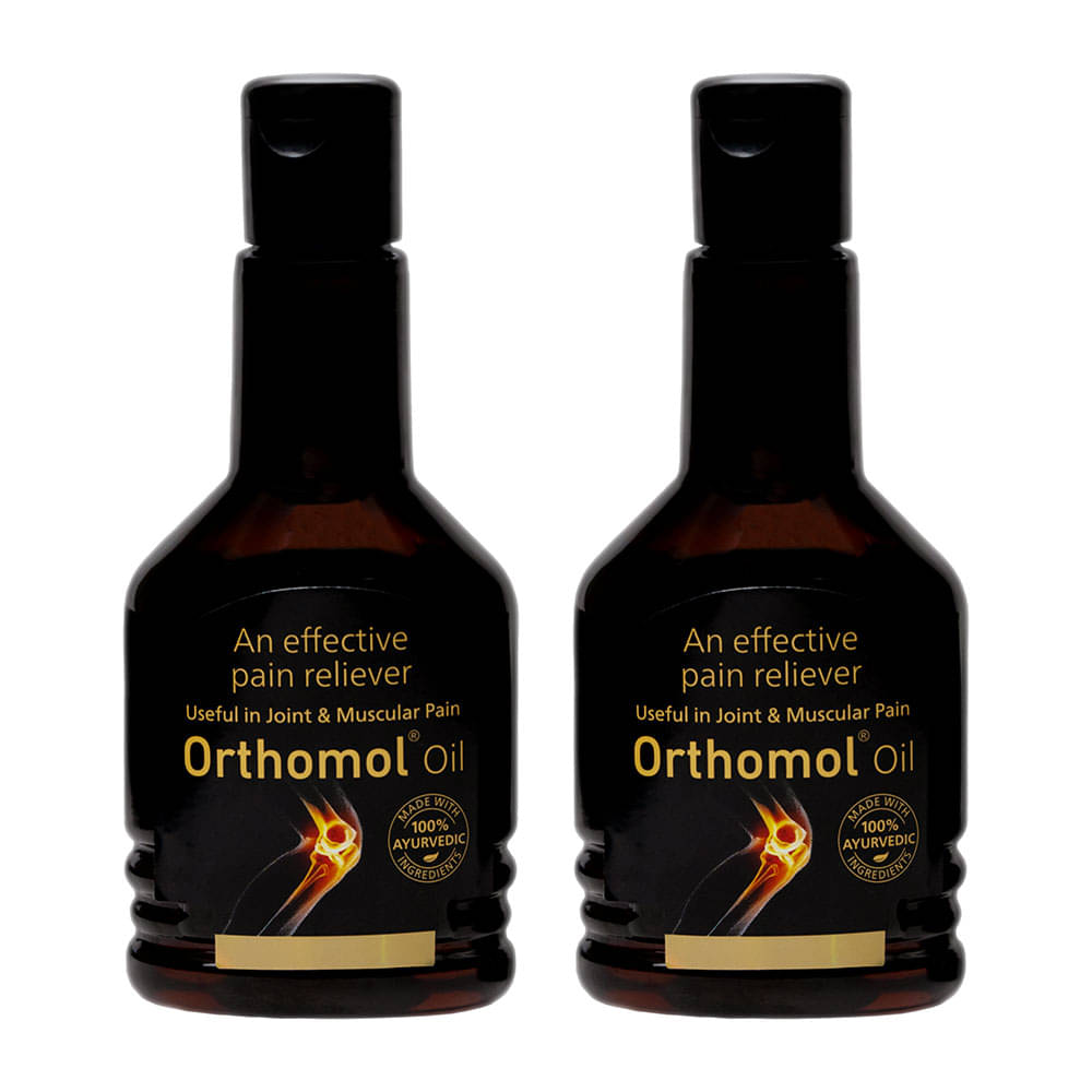 Orthomol Ayurvedic Pain Relief Oil for Joint Pain, Muscular Pain, Arthritis -100ml (Pack of 2) Orthomol Ayurvedic Pain Relief Oil for Joint Pain, Muscular Pain, Arthritis -100ml (Pack of 2)