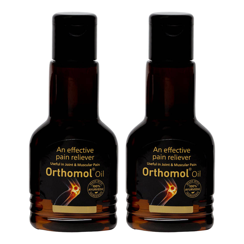 Orthomol Ayurvedic Pain Relief Oil for Joint Pain, Muscular Pain, Arthritis, -50ml (Pack of 2) Orthomol Ayurvedic Pain Relief Oil for Joint Pain, Muscular Pain, Arthritis, -50ml (Pack of 2)