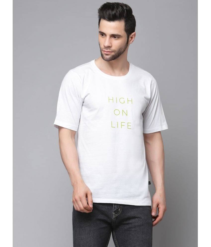     			Rigo Pack of 1 Cotton Blend Oversized Fit Men's T-Shirt ( White )