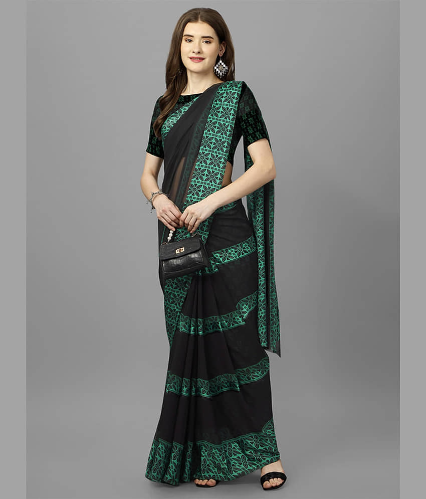Sanwariya Silks Georgette Printed Saree With Unstitched Blouse Piece ( Red ) - Sarees | Buy online on ZillyBuy