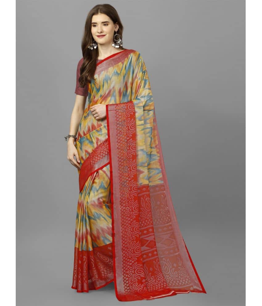 Sanwariya Silks Brasso Dyed Saree With Unstitched Blouse Piece ( Red ) - Sarees | Buy online on ZillyBuy