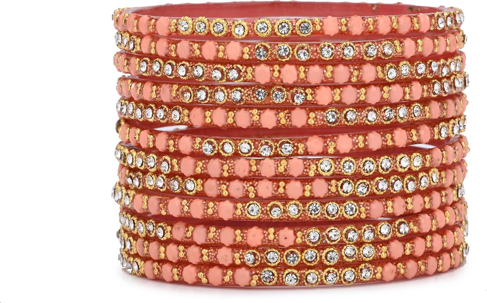 Somil - Orange Bangle Set ( Pack of 1 ) Somil - Orange Bangle Set ( Pack of 1 )