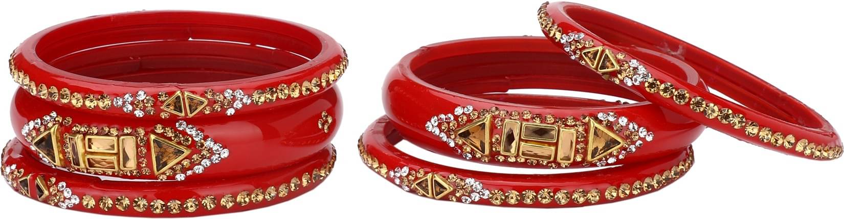 Somil - Red Bangle Set ( Pack of 1 ) Somil - Red Bangle Set ( Pack of 1 )