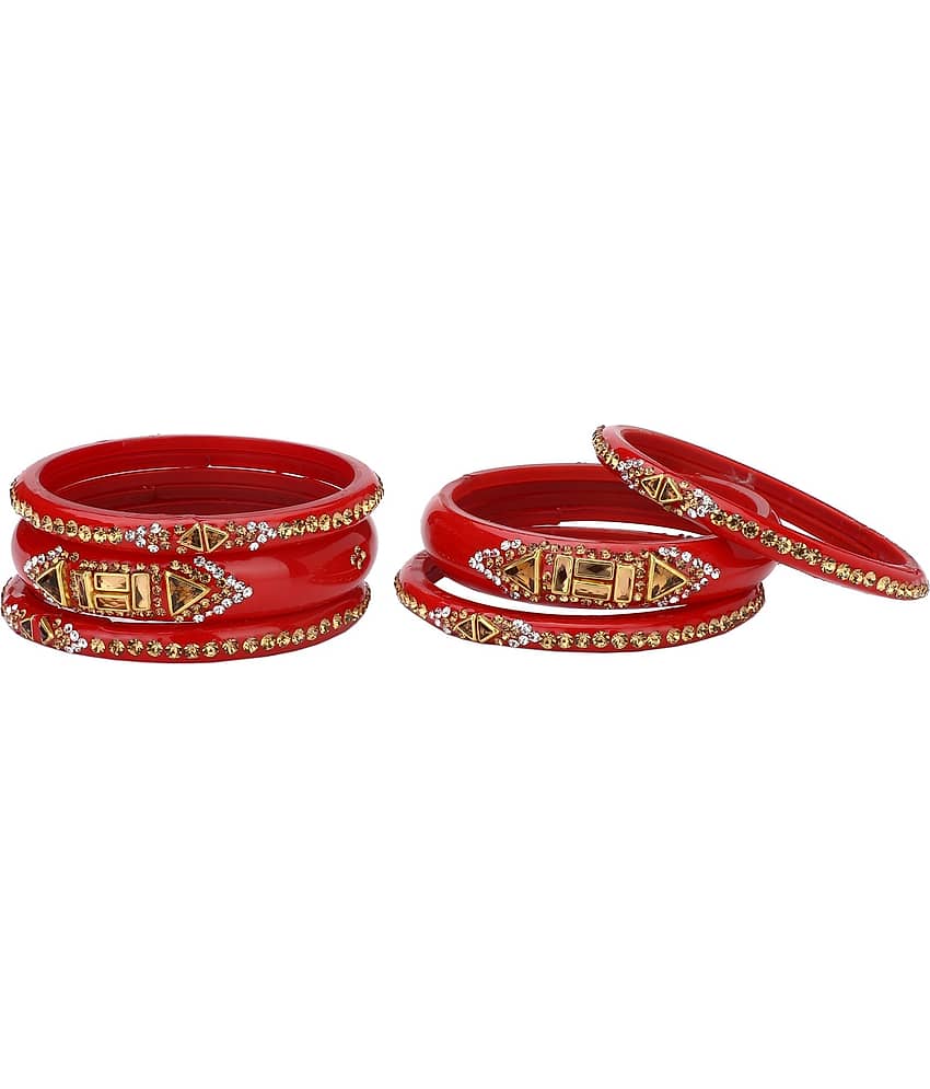 Somil - Red Bangle Set ( Pack of 1 ) - Bangles & Bracelets | Buy online on ZillyBuy