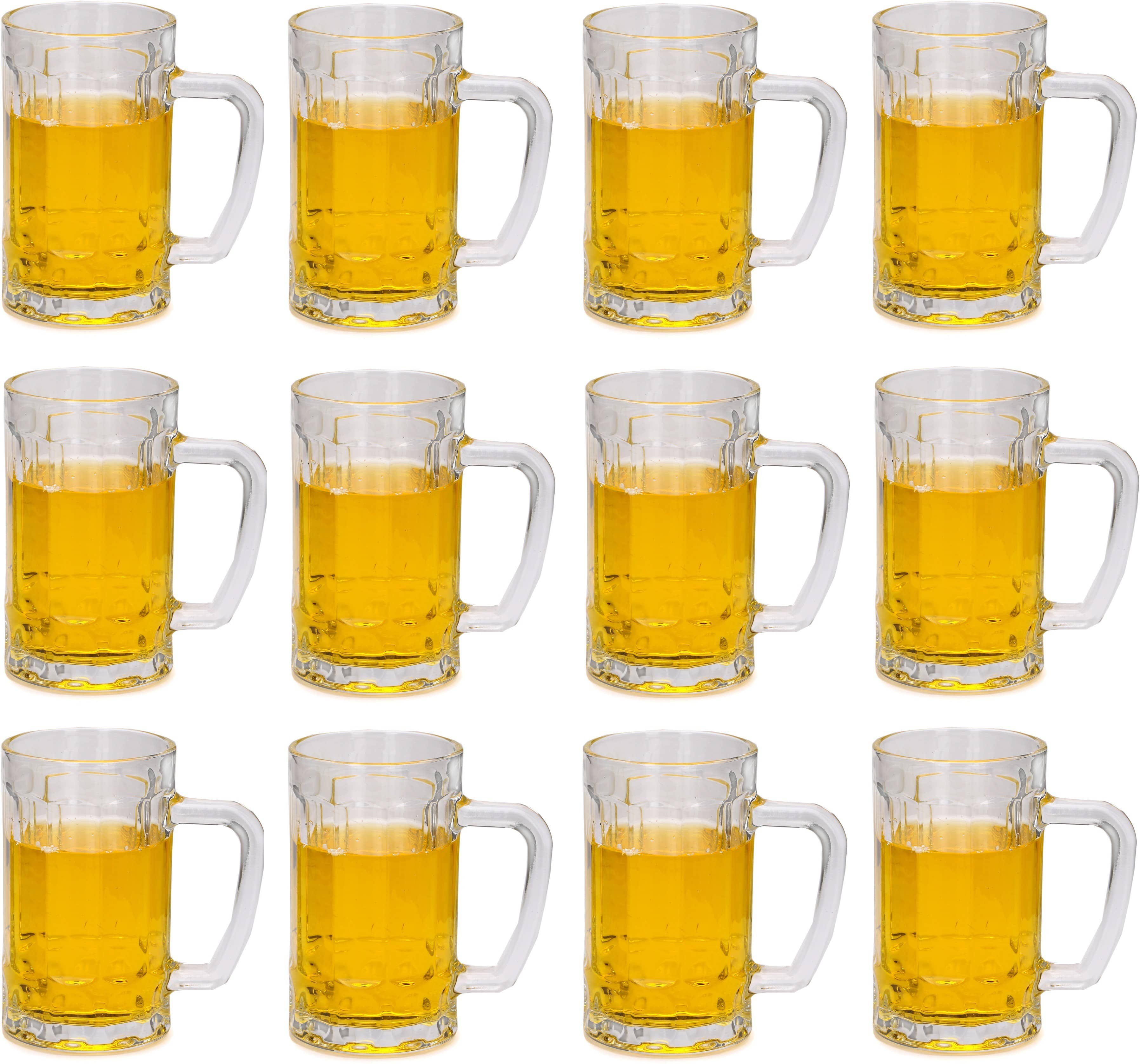 Somil Beer Mug Glasses Set,  400 ML - (Pack Of 12)