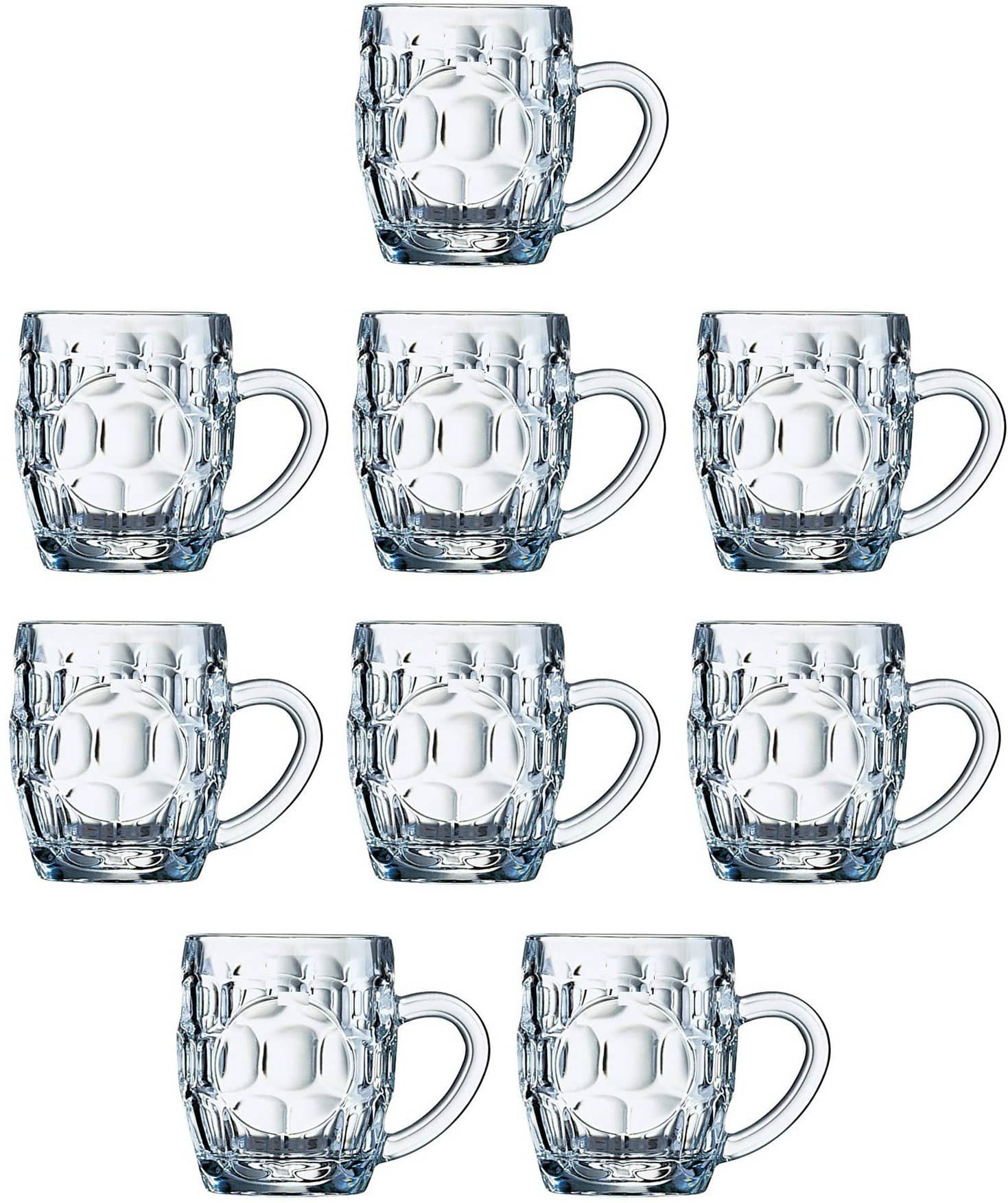 Somil Beer Mug Glasses Set,  550 ML - (Pack Of 9)