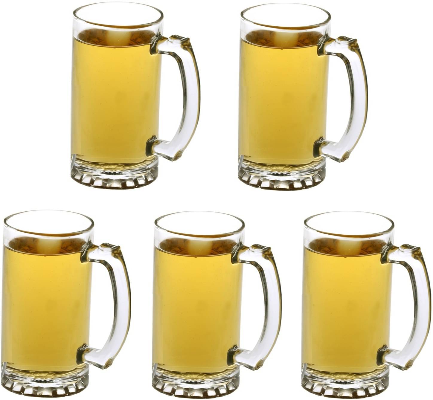     			Somil Beer Mug Glasses Set,  500 ML - (Pack Of 5)