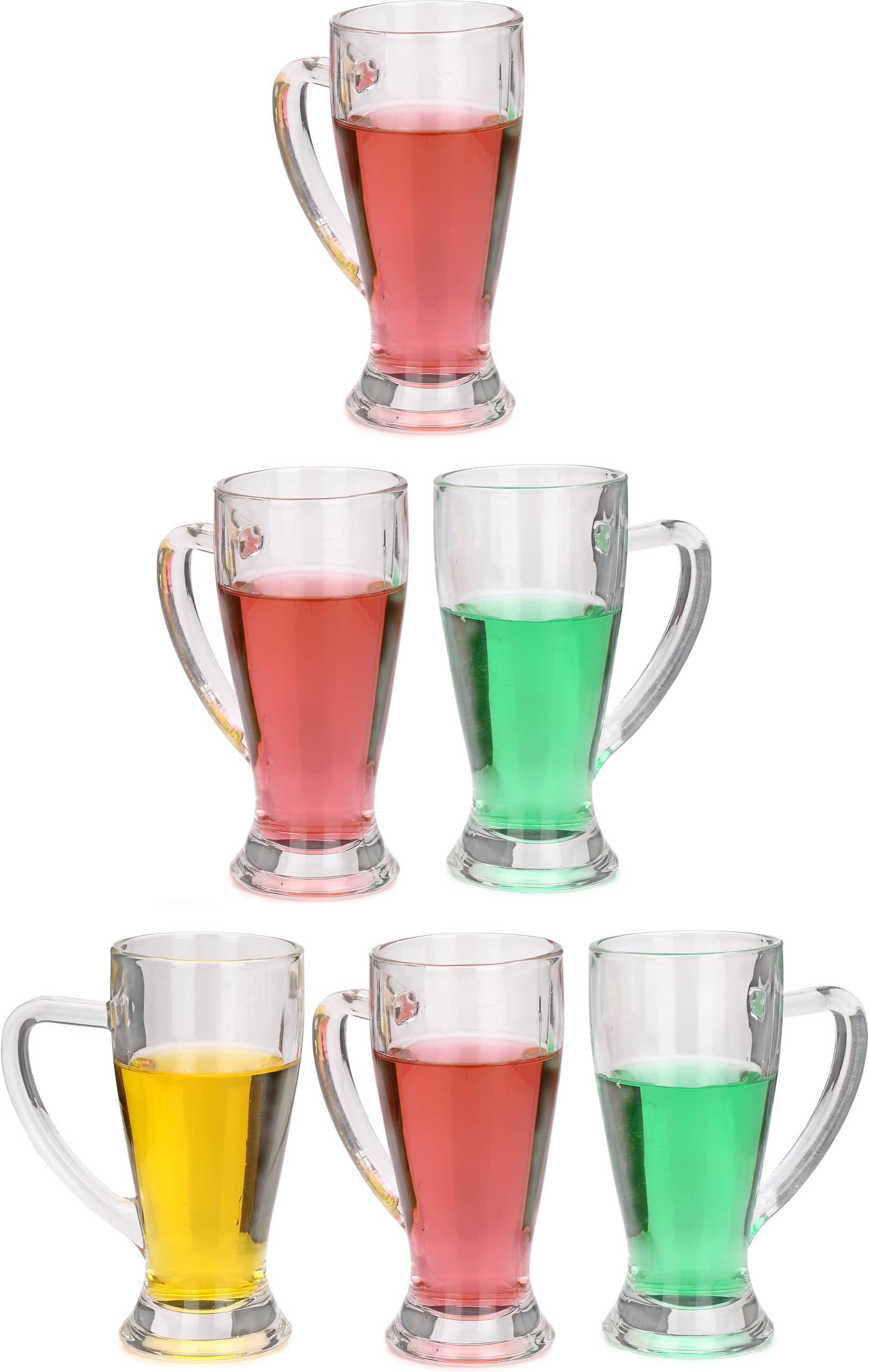 Somil Beer Mug Glasses Set,  250 ML - (Pack Of 6)