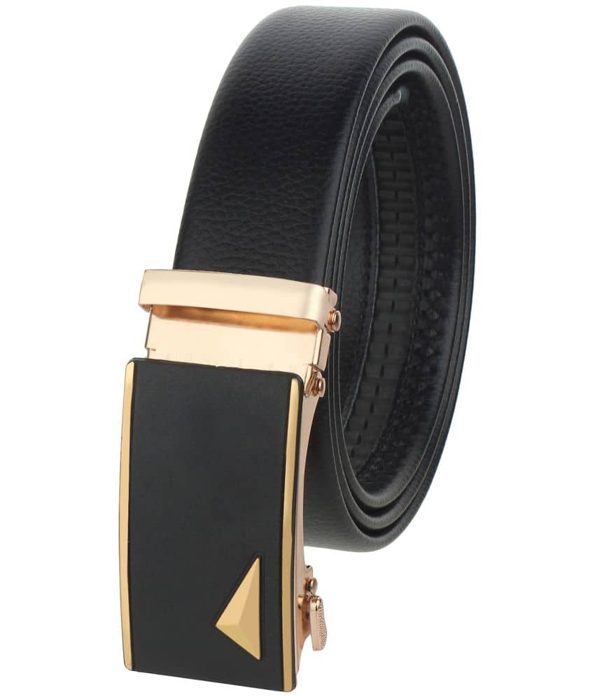 Zacharias - Black Leather Men's Formal Belt ( Pack of 1 )