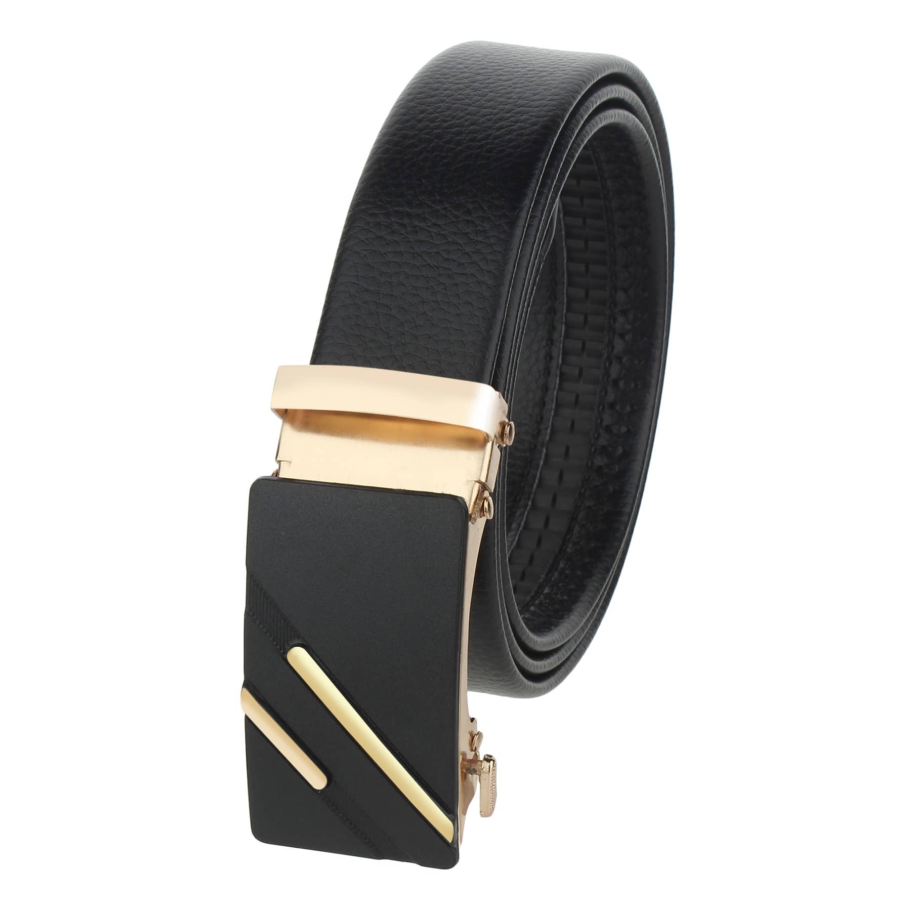 Zacharias - Black Leather Men's Formal Belt ( Pack of 1 )