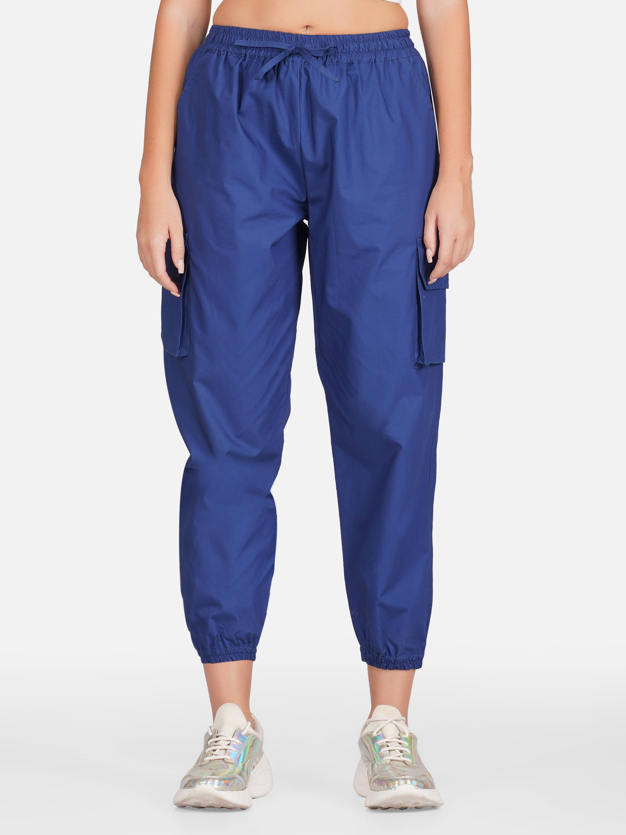     			fabcoast - Blue Cotton Regular Women's Cargo Pants ( Pack of 1 )