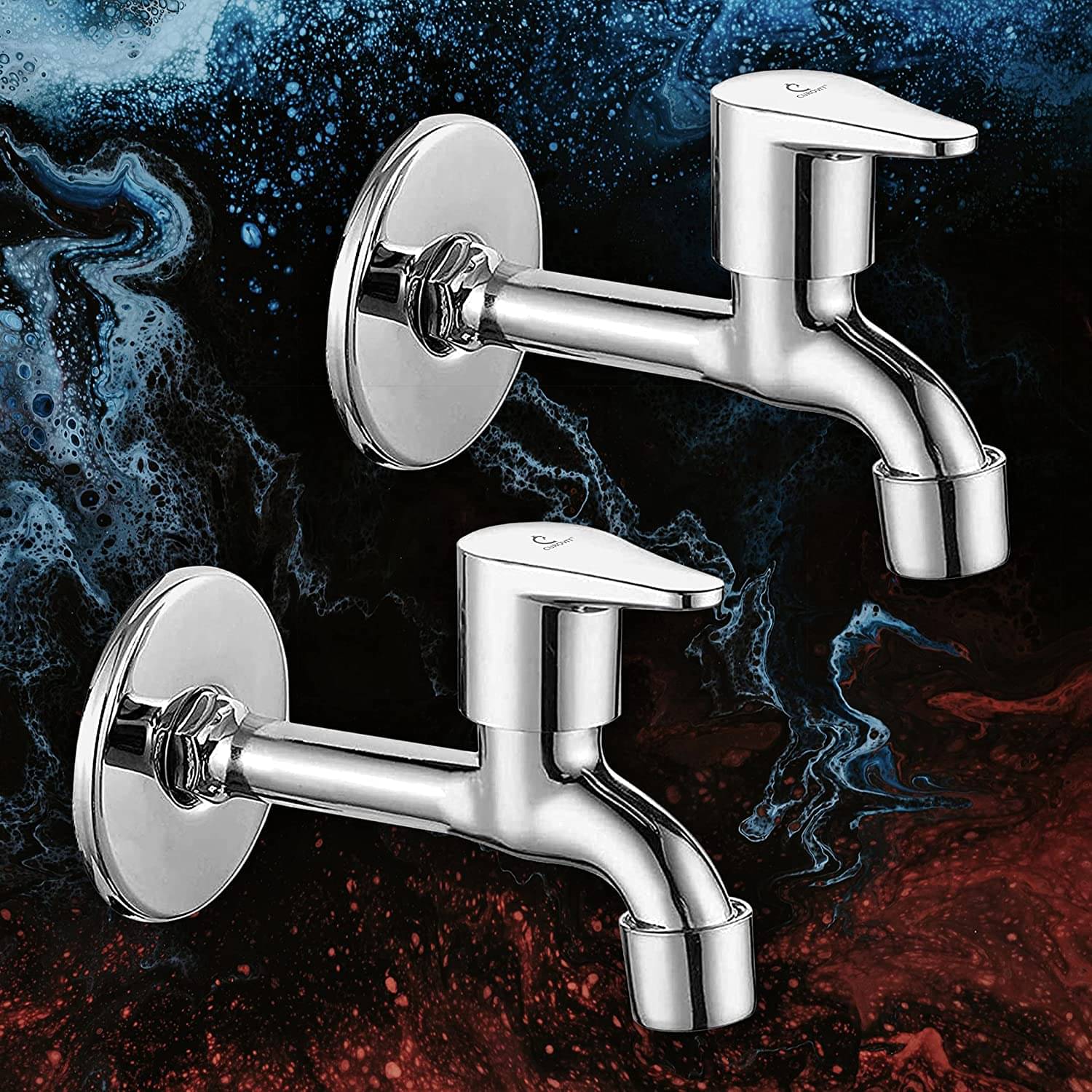BATHONIX Torrent Stainless Steel Long Bib Tap (Pack of 2) Steel Bathroom Tap (Bib Cock)     			BATHONIX Torrent Stainless Steel Long Bib Tap (Pack of 2) Steel Bathroom Tap (Bib Cock)