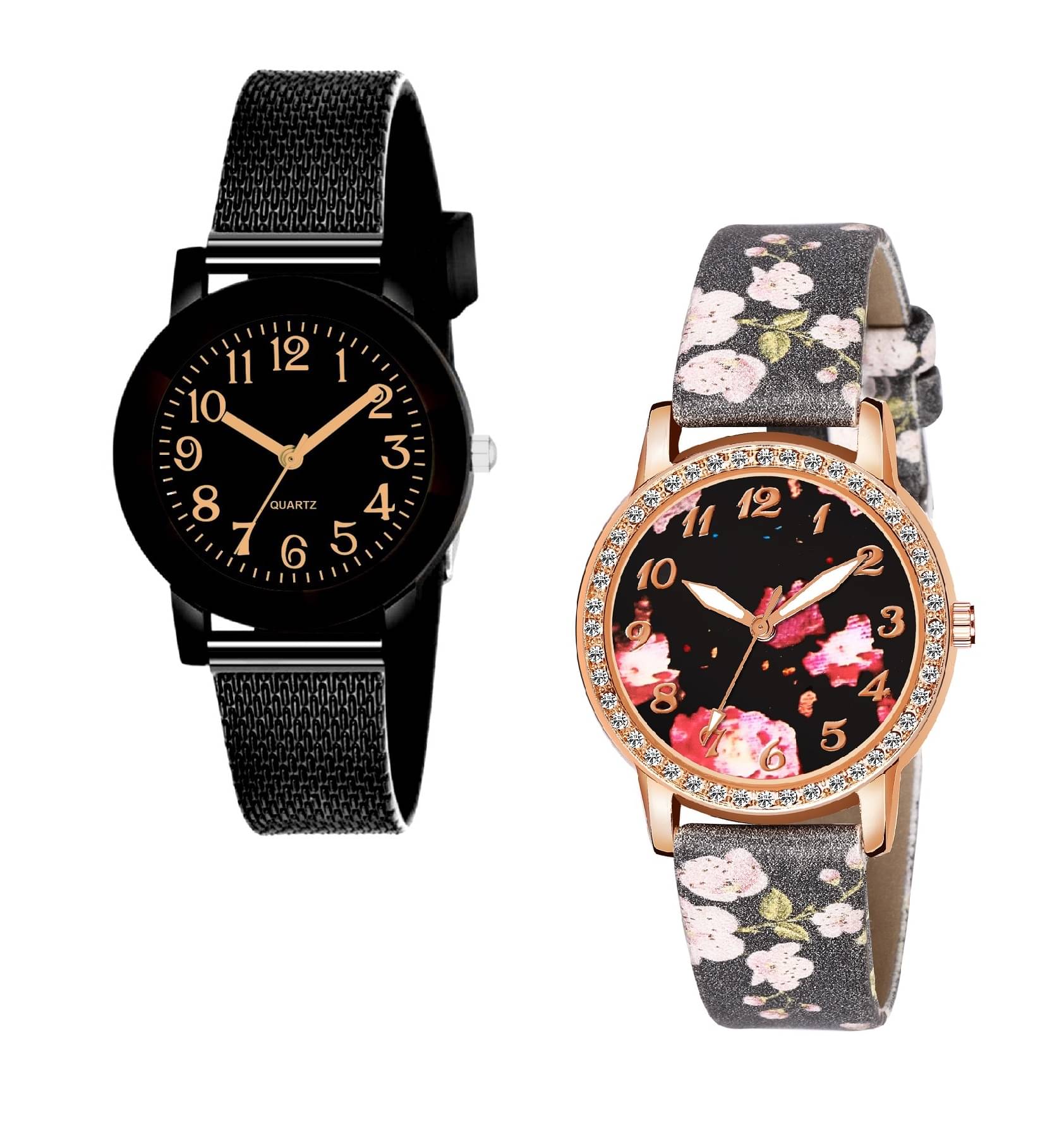     			Cosmic - Multicolor PU Analog Couple's Watch
