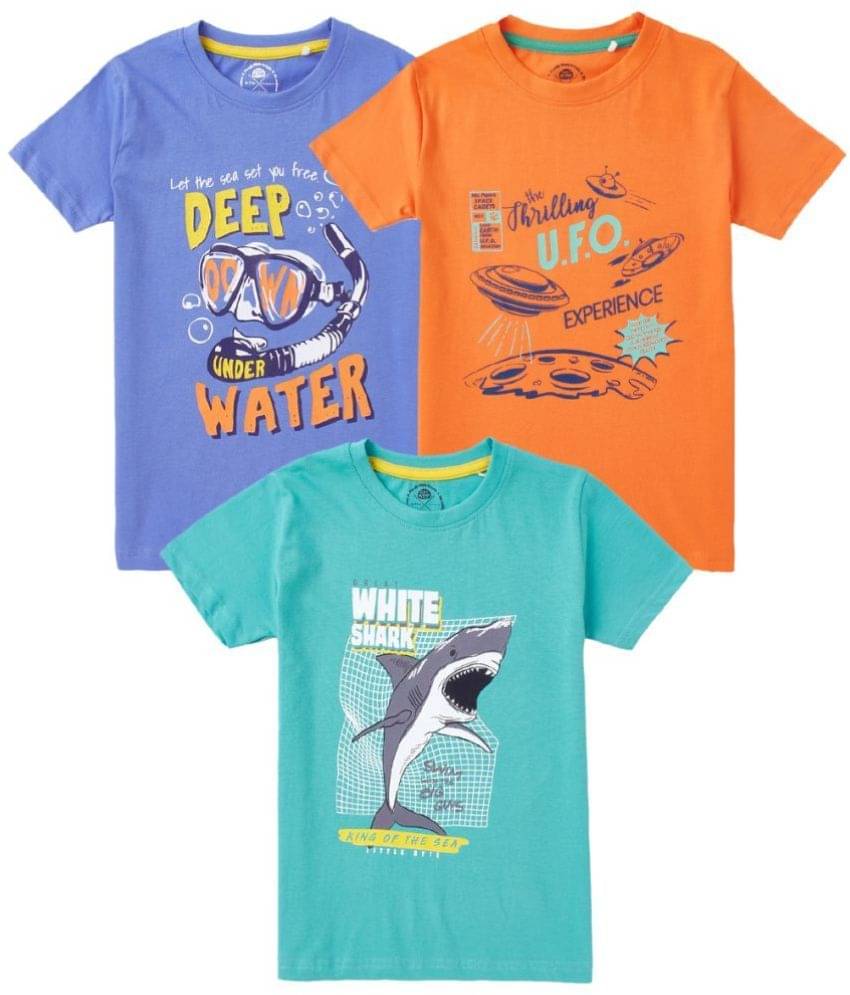     			Cub Mcpaws Pack of 3 Boys Cotton T-Shirt ( Multicolor )